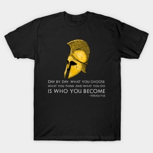 Classical Greek Philosophy Heraclitus Quote Motivational T-Shirt